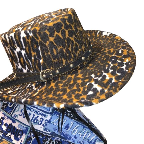 Western Express, Inc. Cowgirl Cheetah Leopard Animal Print Hat 6 7/8 - Picture 10 of 12